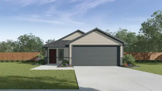 New construction Single-Family house 13306 Mancos Shale Rd, Mustang Ridge, TX 78610 The Amber- photo 0