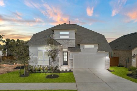 New construction Single-Family house 1421 Corduroy Ln, Georgetown, TX 78633 plan Delta - Single Family Homes - image