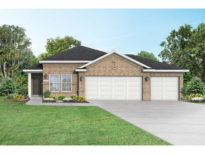 New construction Single-Family house 602 San Marcos Trl, Dayton, TX 77535 plan The Riviera A, 3-Car Garage - image