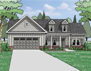 New construction Single-Family house 136 Harmony Farms Orch, Eatonton, GA 31024 plan (GA)Ava A 2 Front Entry - image