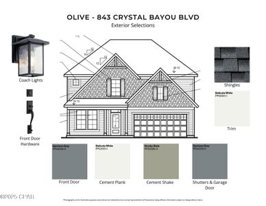 New construction Single-Family house 843 Crystal Bayou Blvd, Panama City Beach, FL 32407 plan Olive - image