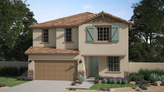 Craftsman Elevation with Optional Stone | Aspen | Bentridge – Canyon Series | Buckeye, AZ | Landsea Homes