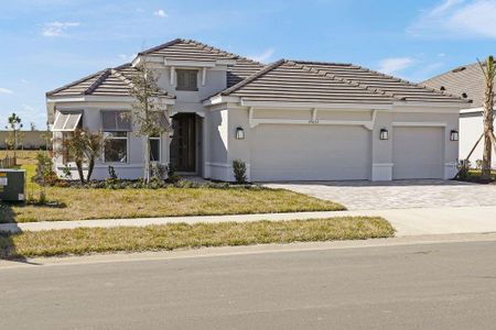 New construction Single-Family house 29632 Imperati Blvd, Wesley Chapel, FL 33543 plan Lazio 3 car - image