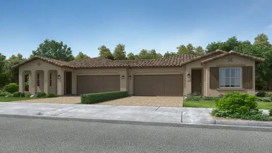 New construction Single-Family house 17363 W Whispering Wind Dr, Surprise, AZ 85387 plan Dusk Plan 3568 - image