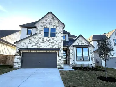 New construction Single-Family house 220 Crescent Heights Dr, Georgetown, TX 78628 plan Harding 4232 - image