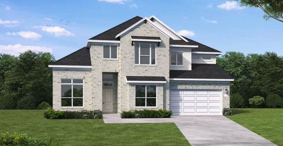 New construction Single-Family house 212 Smoke Signal Ct, Liberty Hill, TX 78628 Haskell- photo 0