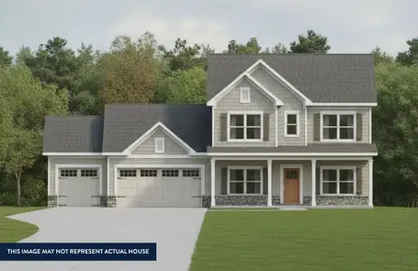 New construction Single-Family house 170 Weslyn Dr, Social Circle, GA 30025 plan (GA)Jackson A.1 3 Front Entry - image