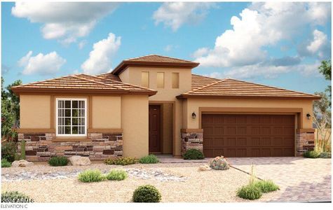 New construction Single-Family house 19530 W Cartwright Avenue, Buckeye, AZ 85396 Celeste- photo 0