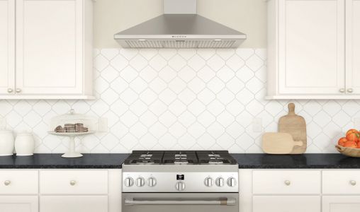 Striking tile backsplash