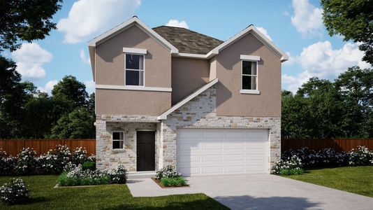 New construction Single-Family house 220 Langhorne Bnd, Liberty Hill, TX 78642 Eli Plan- photo 0