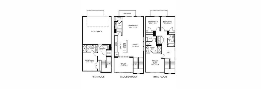 New construction Townhouse house 107 Kona Ln, Fort Mill, SC 29708 plan Aden - image