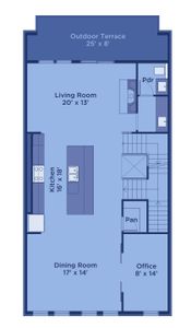 New construction Townhouse house 3615 Belle Fields Xing, Suwanee, GA 30024 plan The Flint - image 6