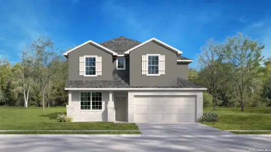 New construction Single-Family house 13645 Gunnison Quartz, San Antonio, TX 78253 plan The Saban - image