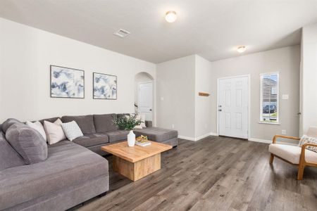Intimate and welcoming front entrance and family room Intimate and welcoming front entrance and family room