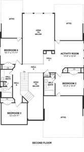 The Easton II floor plan by K. Hovnanian Homes. 2nd floor shown. *Prices, plans, dimensions, features, specifications, materials, and availability of homes or communities are subject to change without notice or obligation.