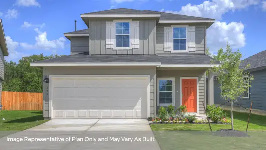 New construction Single-Family house 210 Gallaher Bnd, Maxwell, TX 78656 plan The Hanna - image