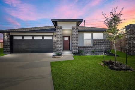 New construction Single-Family house 1310 Palm Tree Lane, Iowa Colony, TX 77583 Lakeway/X40L - photo 0