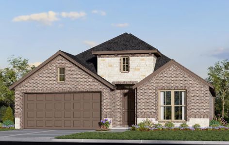 Elevation B with Stone | Concept 1912 at Hulen Trails in Fort Worth, TX by Landsea Homes