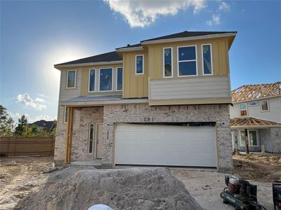 New construction Single-Family house 18711 Spicewood Canyon Trail, Cypress, TX 77433 Capeside - Courtyard Collection- photo 0