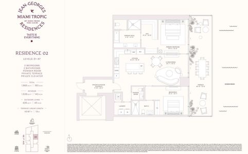 New construction Condo house 3501 Ne 1St Ave, Miami, FL 33137 plan Residences 02 - Levels 31-47 - image