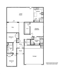 This floor plan features 3 bedrooms, 2 full baths and over 1,800 square feet of living space.