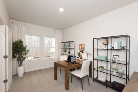 A versatile flex space makes for a great home office or study.