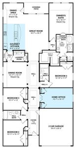 The Willard II floor plan by K. Hovnanian Homes. 1st Floor Shown. *Prices, plans, dimensions, features, specifications, materials, and availability of homes or communities are subject to change without notice or obligation.