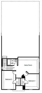 D.R. Horton's Trinity floorplan, 2nd floor - All Home and community information, including pricing, included features, terms, availability and amenities, are subject to change at any time without notice or obligation. All Drawings, pictures, photographs, video, square footages, floor plans, elevations, features, colors and sizes are approximate for illustration purposes only and will vary from the homes as built.