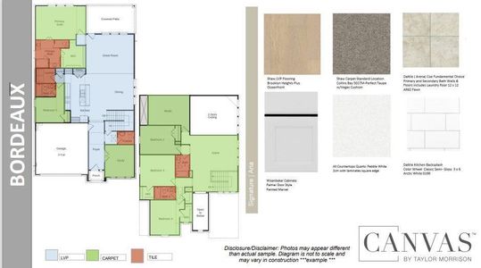 Design Selections.  Home is under construction and selections are subject to change.