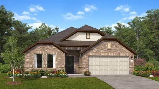 New construction Single-Family house 528 Bluebell Maiden Court, Magnolia, TX 77354 Marigold- photo 0