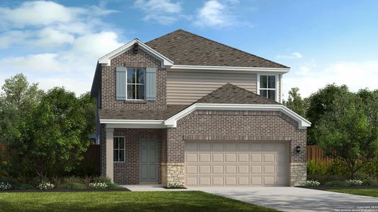 New construction Single-Family house 1568 Estelea Grove, New Braunfels, TX 78130 Oxford- photo 0