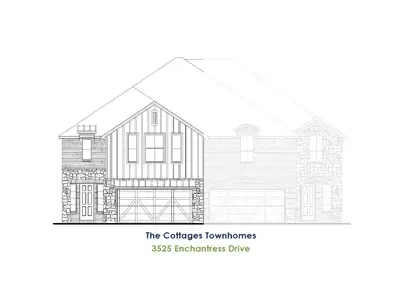 New construction Townhouse house 3521 Jester Dr, Lewisville, TX 75056 plan TH Building 17 Unit 1 C - image