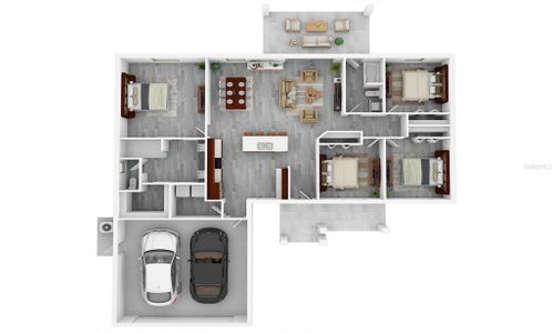 3D floor plan.