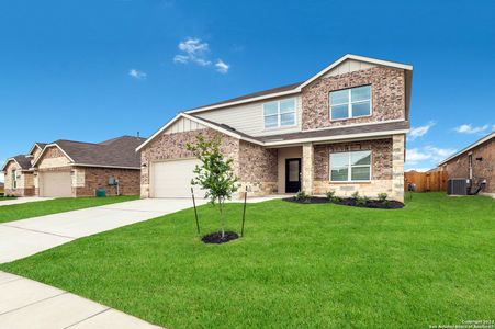 New construction Single-Family house 32222 Escarole Bend, Bulverde, TX 78163 Halstead- photo 0