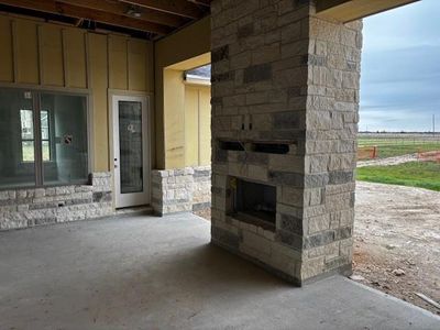 Exterior Woodburning Fireplace