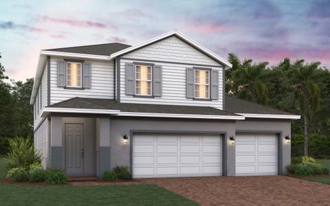 New construction Single-Family house 6725 Golden Eagle Blvd, Howey-in-the-Hills, FL 34737 plan Wekiva 3-Car - image