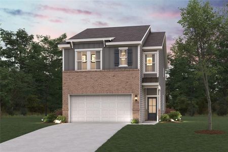 New construction Townhouse house 1843 Copelyn Reese Ct, Unit 66, Lawrenceville, GA 30043 plan Sawnee - image