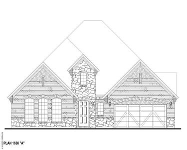 Plan 1638 Elevation A w/ Stone