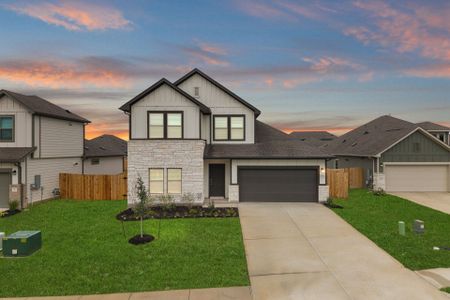 New construction Single-Family house 156 Ayres Horn, Cedar Creek, TX 78612 plan Martin - image