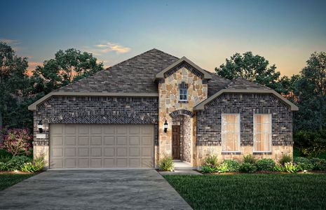 The Parker, a one-story home with 2-car garage, shown with Home Exterior 35