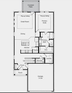 Structural options added include: Covered outdoor living, 12'' Pop up ceiling at gathering room/ primary suite and pre plumb future water softener.