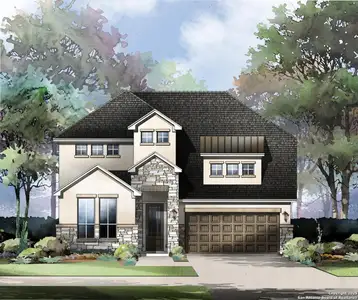 New construction Single-Family house 346 Haby Holw, San Antonio, TX 78253 plan Lewis - image