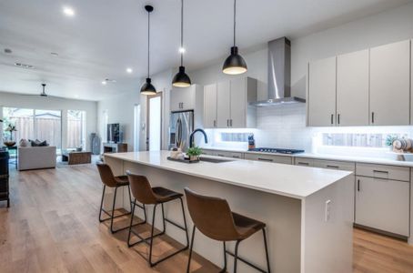 Kitchen with ample storage and large island