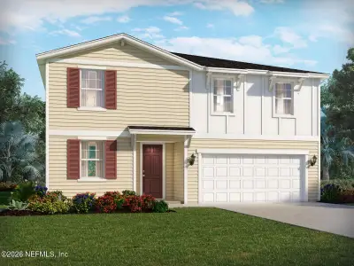 New construction Single-Family house 61 Wandering Crk, Palm Coast, FL 32164 plan Marigold - image
