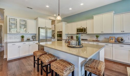 Gourmet kitchen with breakfast bar