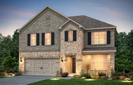 The Caldwell, a two-story home with covered front