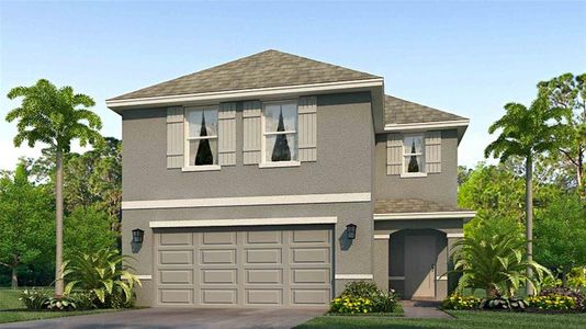 New construction Single-Family house 5006 Rocky Coast Pl, Palmetto, FL 34221 Elston- photo 0