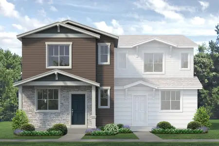 New construction Duplex house 293 Shoveler Wy, Johnstown, CO 80534 Biscayne- photo 0