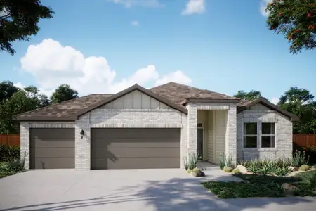 New construction Single-Family house 122 Dogvane Cir, Kyle, TX 78640 plan Maverick - 3 Car - image