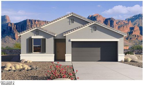 New construction Single-Family house 1654 W Sombra Avenue, Apache Junction, AZ 85120 The Harris- photo 0